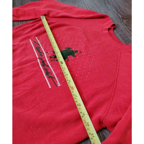 Vintage 1982 St. Nick's Polo Club Crewneck Parody Ugly Christmas Sweatshirt Sz S - Picture 7 of 12